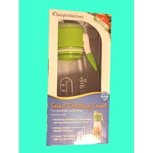 Weight Watchers Salad Dressing Cruet BPA-Free Green With Lid & Portion Markings